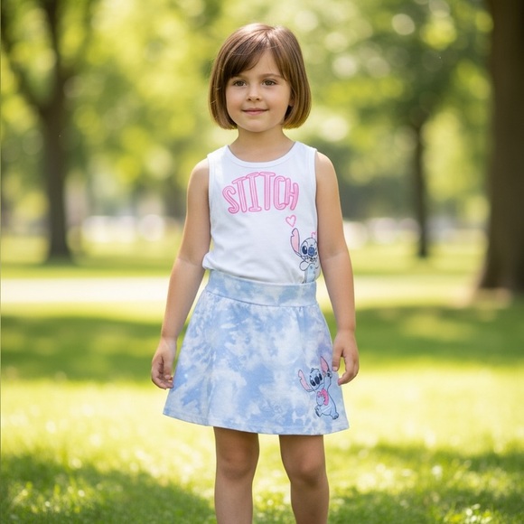 Disney Other - Stitch Tank Top and Skort Set size 6